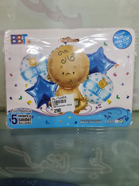 Balloons Foil A New Baby Boy Pack of 13