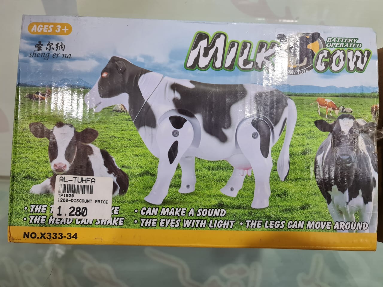 Milk Cow Battery Operated Toy with Movement, Cow Voice & Music For Ages 3+ Kids