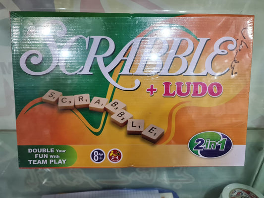 2 in 1 - Scrabble + Ludo Board Game